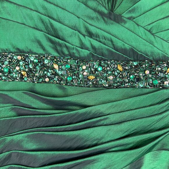 Alyce Designs Strapless Formal Prom Dress Sweetheart Beaded Gown Emerald Green - Picture 3 of 16